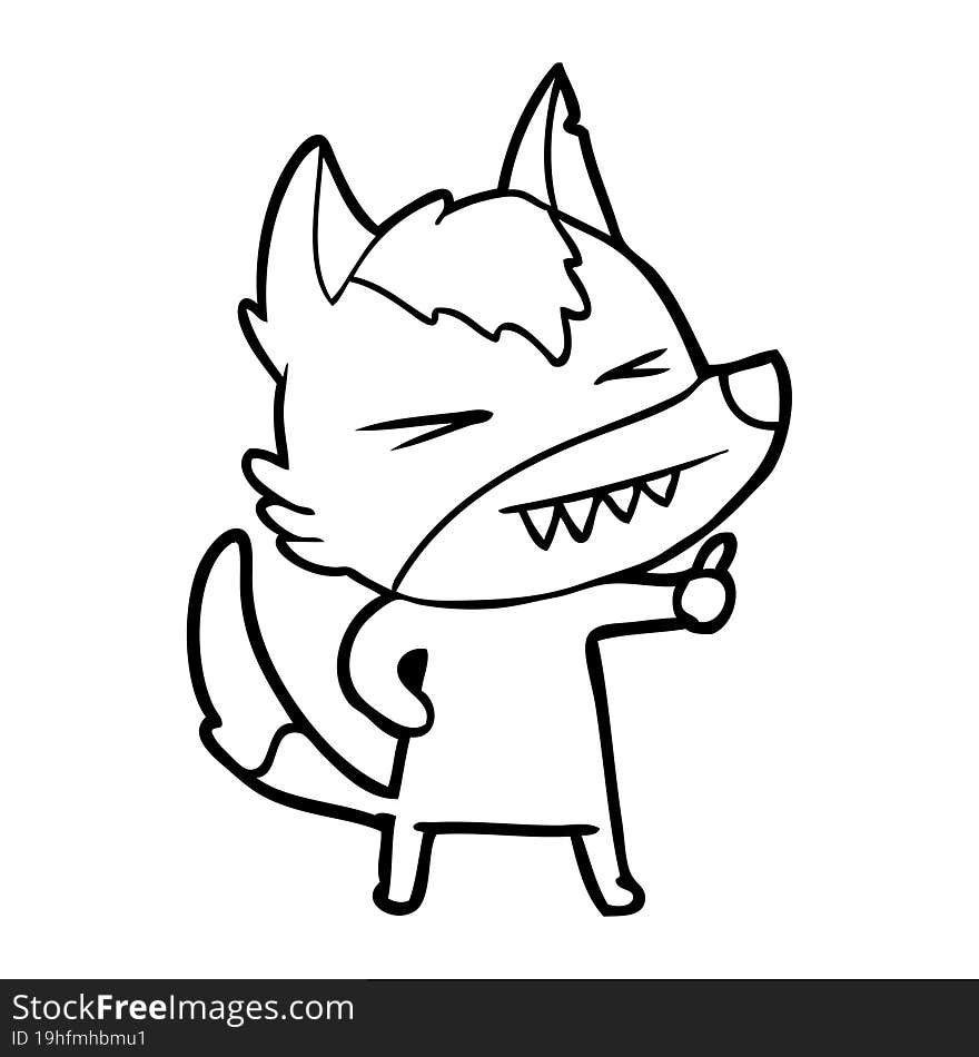 angry wolf cartoon. angry wolf cartoon