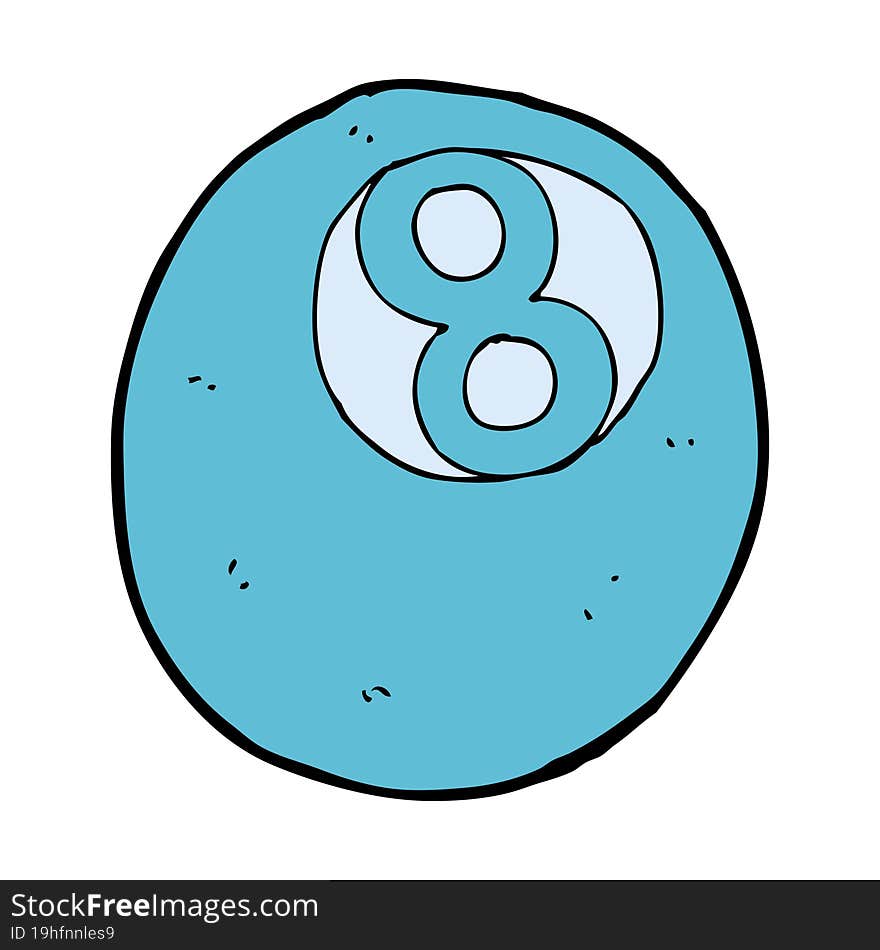 cartoon pool ball