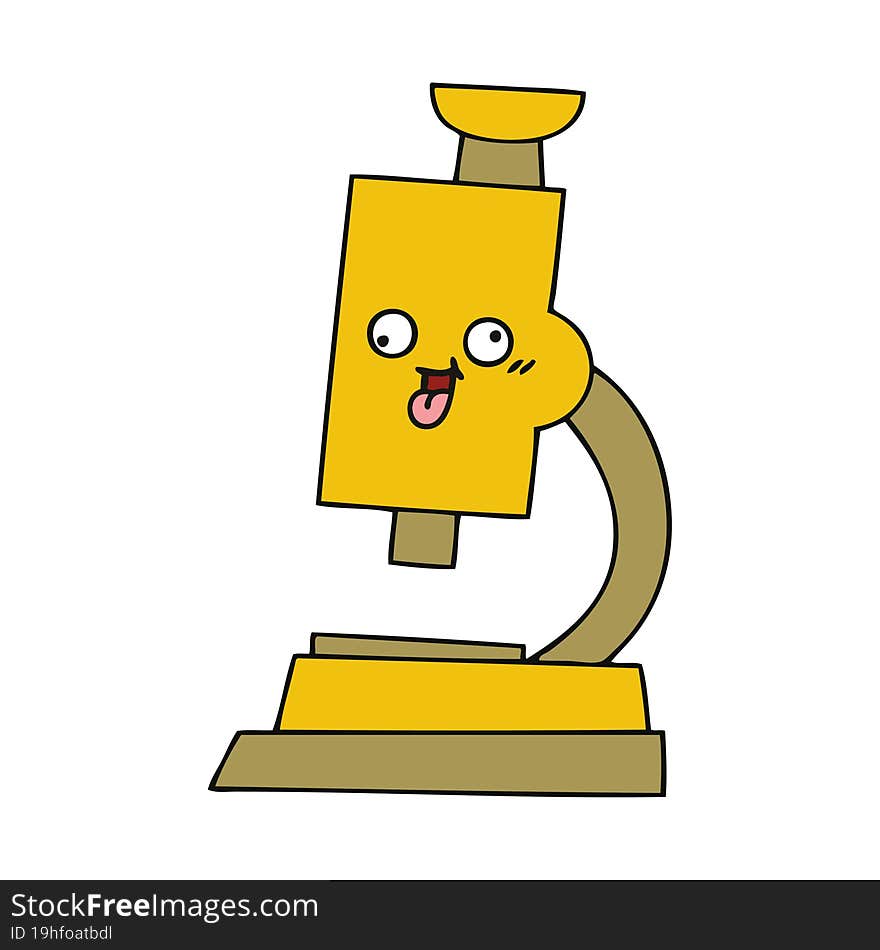 cute cartoon microscope