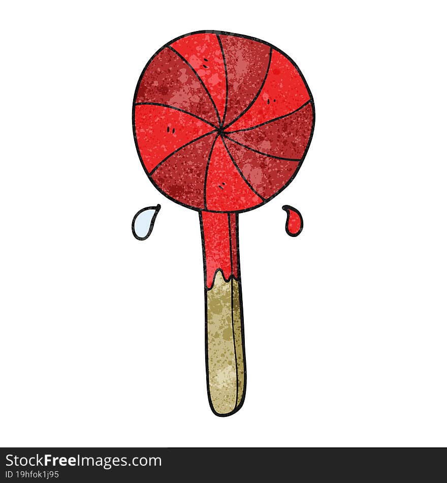 Textured Cartoon Lollipop