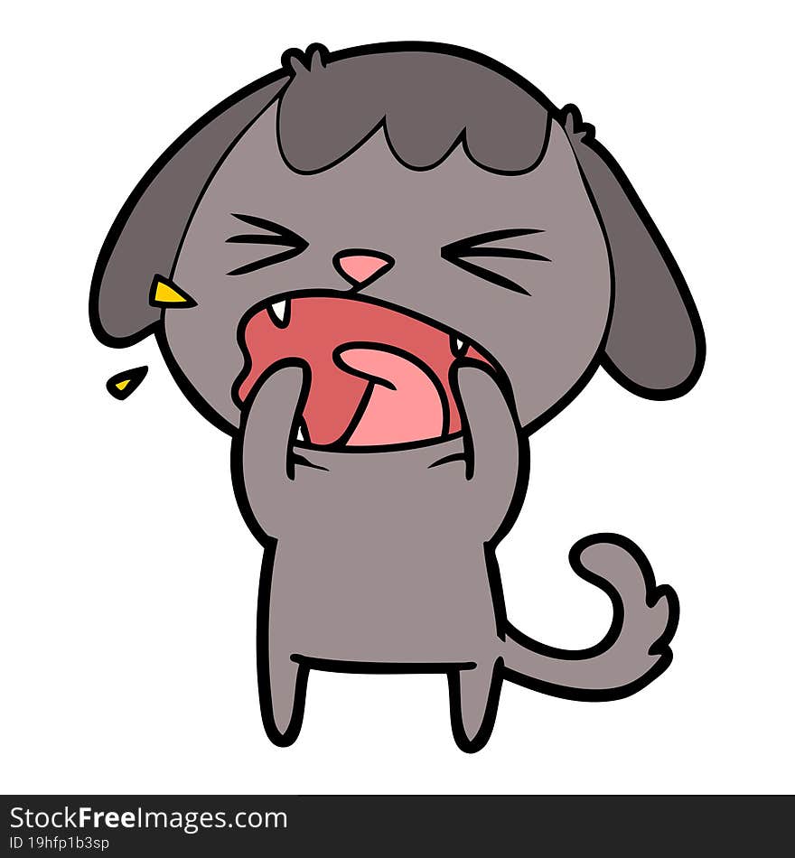 cute cartoon dog barking. cute cartoon dog barking