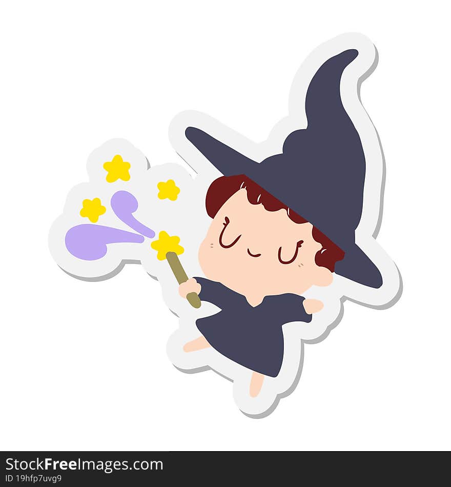 cartoon witch sticker