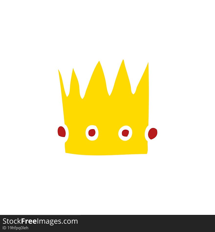 flat color style cartoon crown