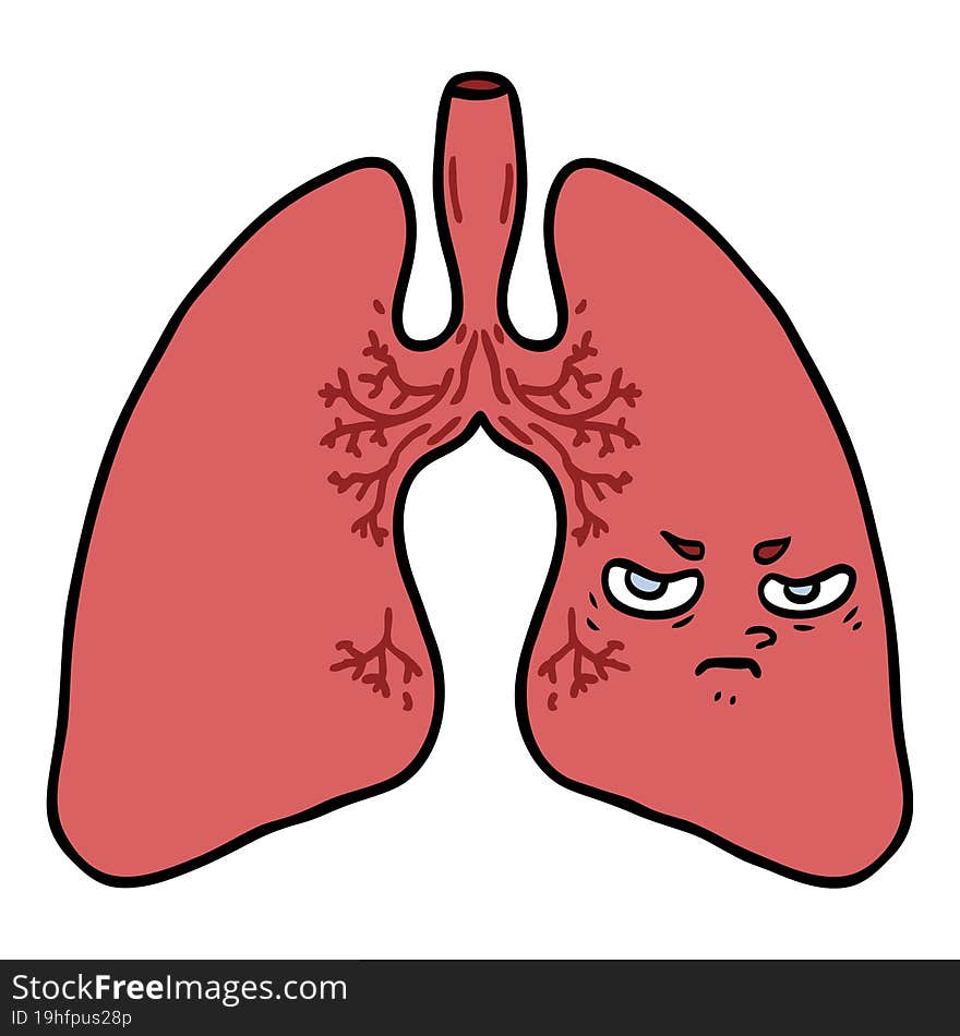 cartoon lungs. cartoon lungs