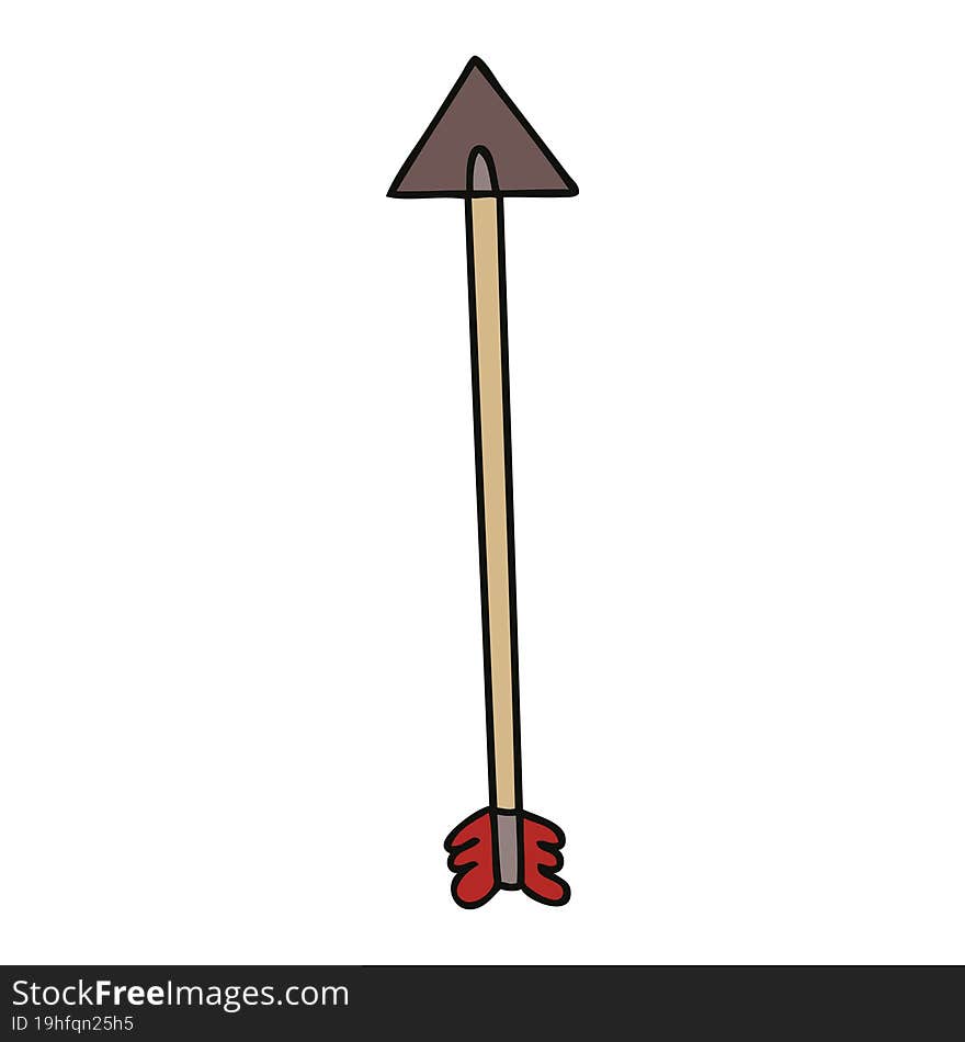 Quirky Hand Drawn Cartoon Arrow