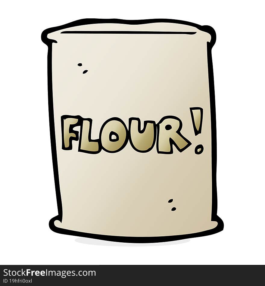 cartoon bag of flour