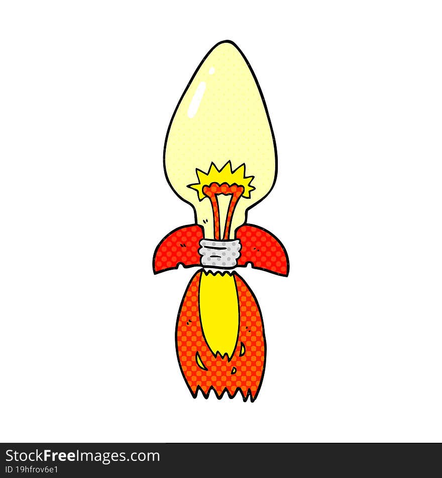 Cartoon Amazing Rocket Ship Of An Idea