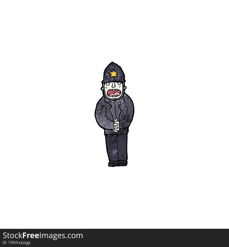 cartoon british policeman