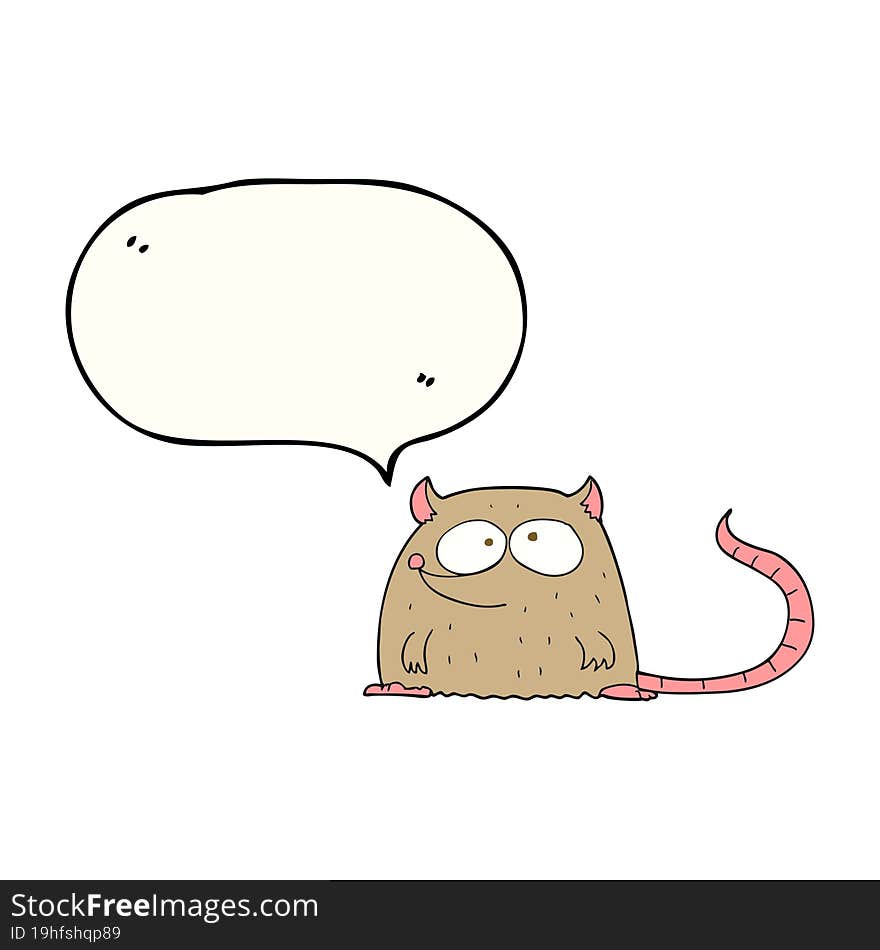 Speech Bubble Cartoon Mouse