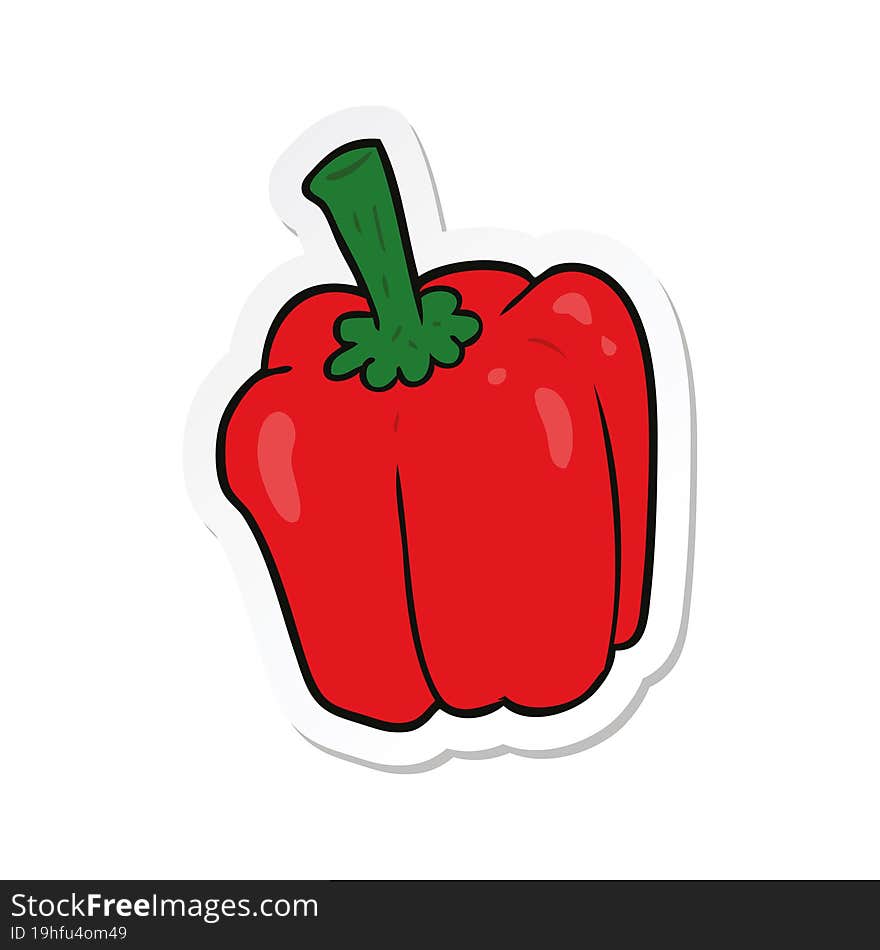 sticker of a cartoon pepper