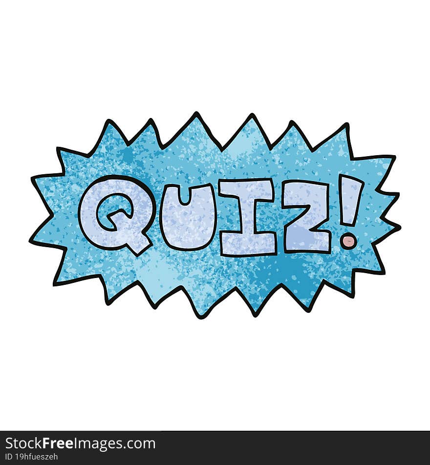 cartoon doodle quiz symbol