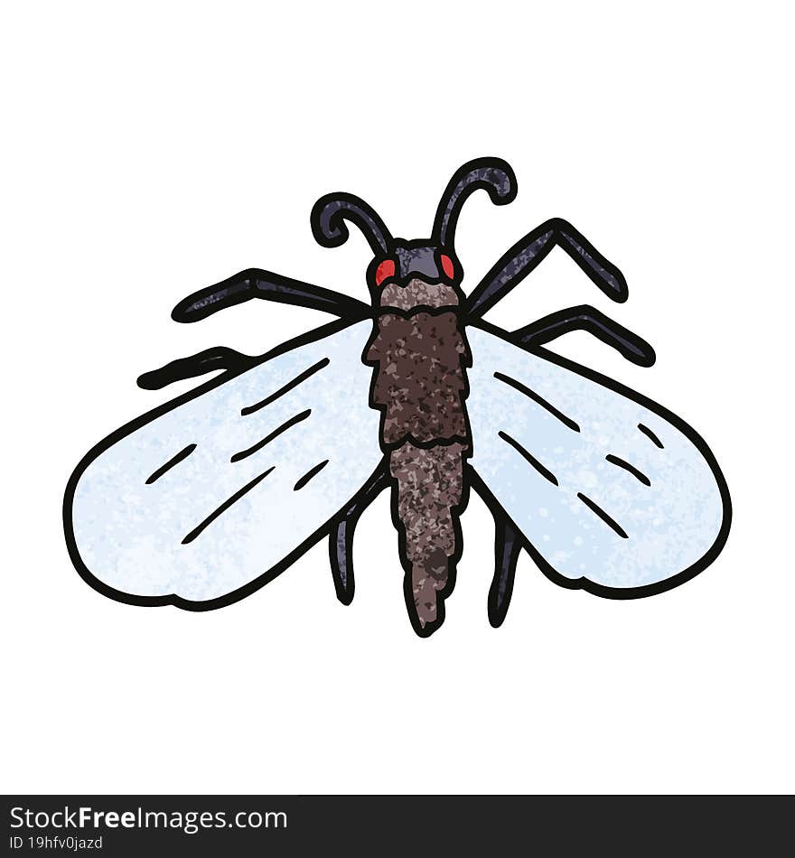 cartoon doodle fly