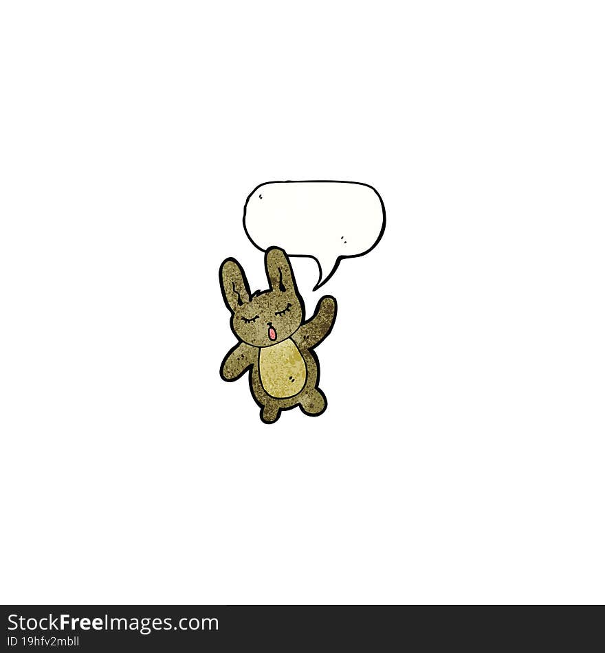 waving rabbit cartoon