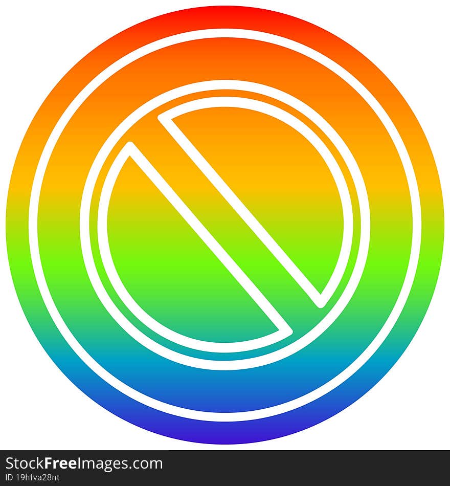 generic stop circular in rainbow spectrum