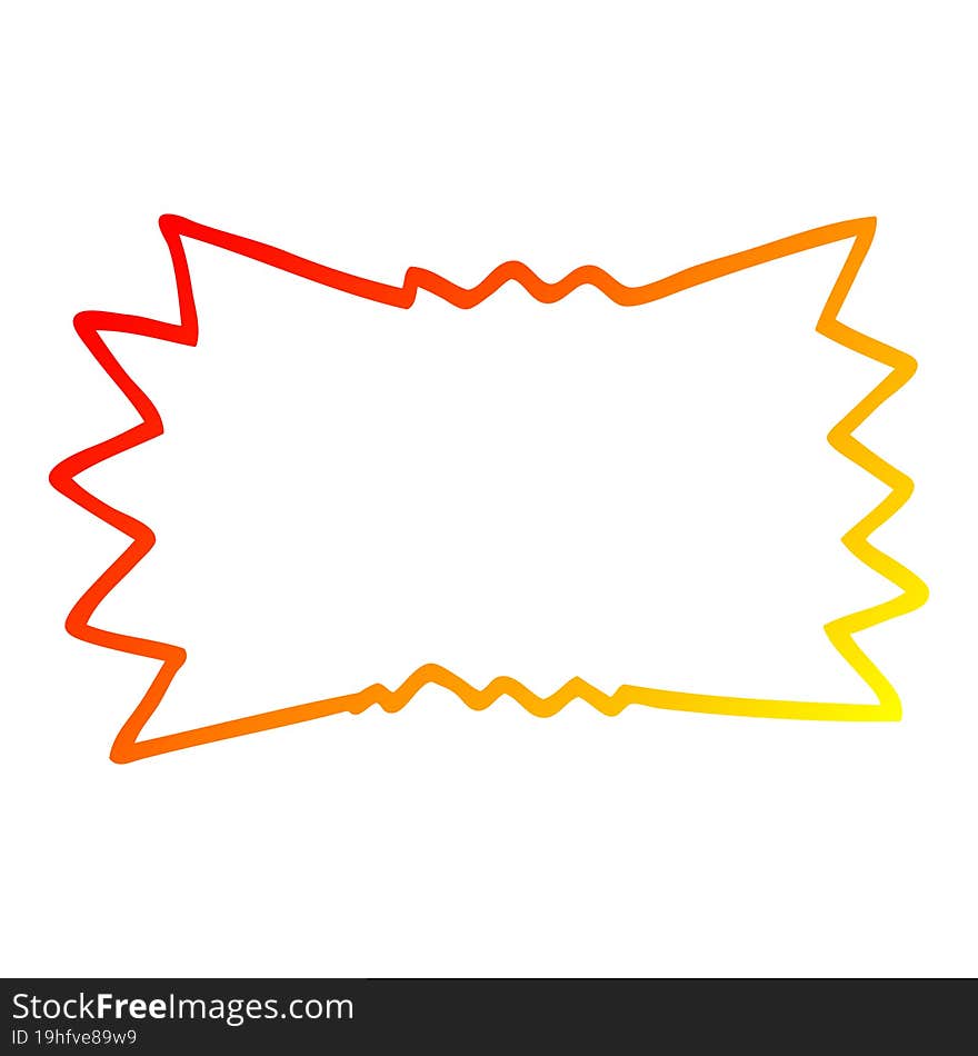 warm gradient line drawing cartoon bang