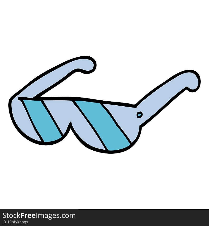 cartoon doodle safety glasses