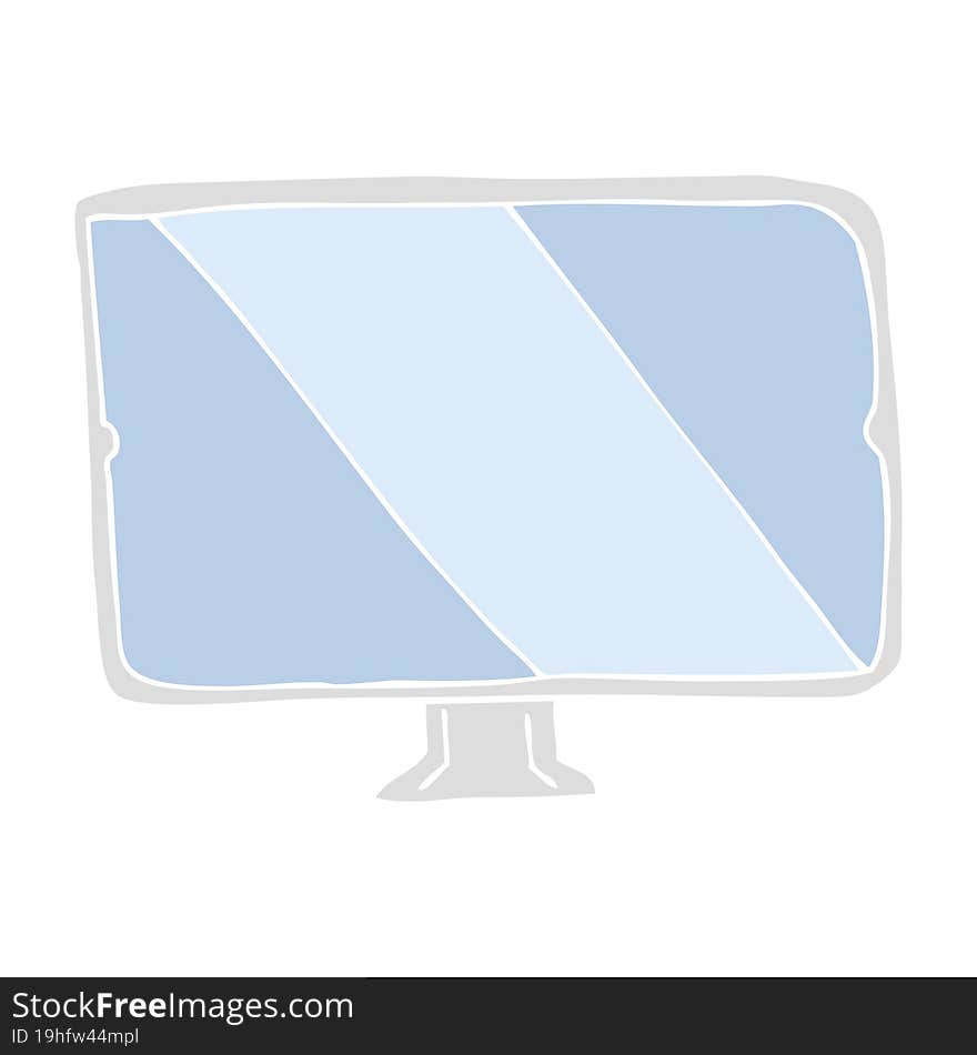 Flat Color Illustration Of A Cartoon Screen