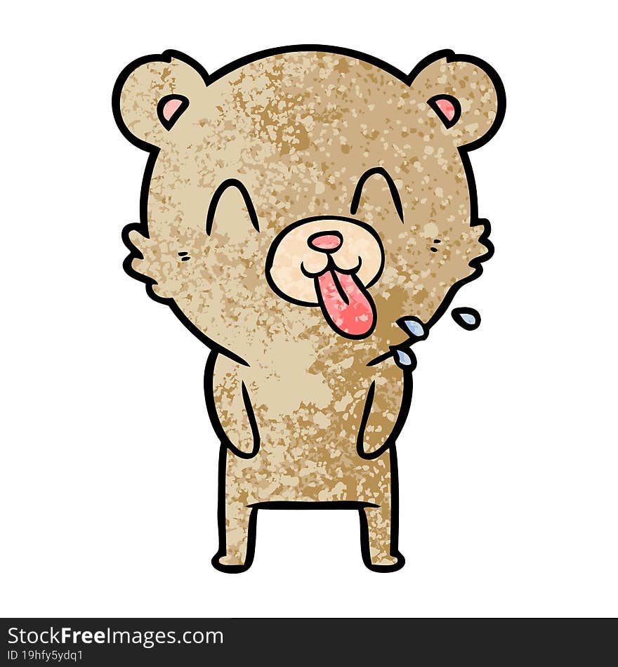 rude cartoon bear. rude cartoon bear