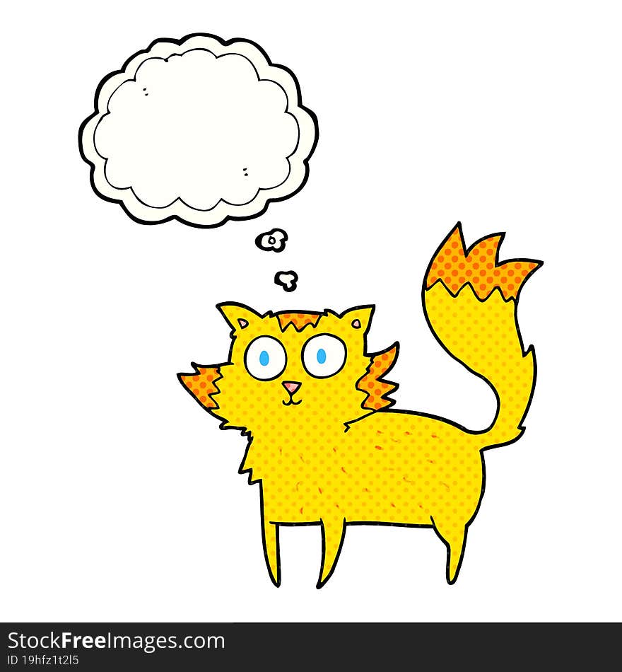 Thought Bubble Cartoon Cat