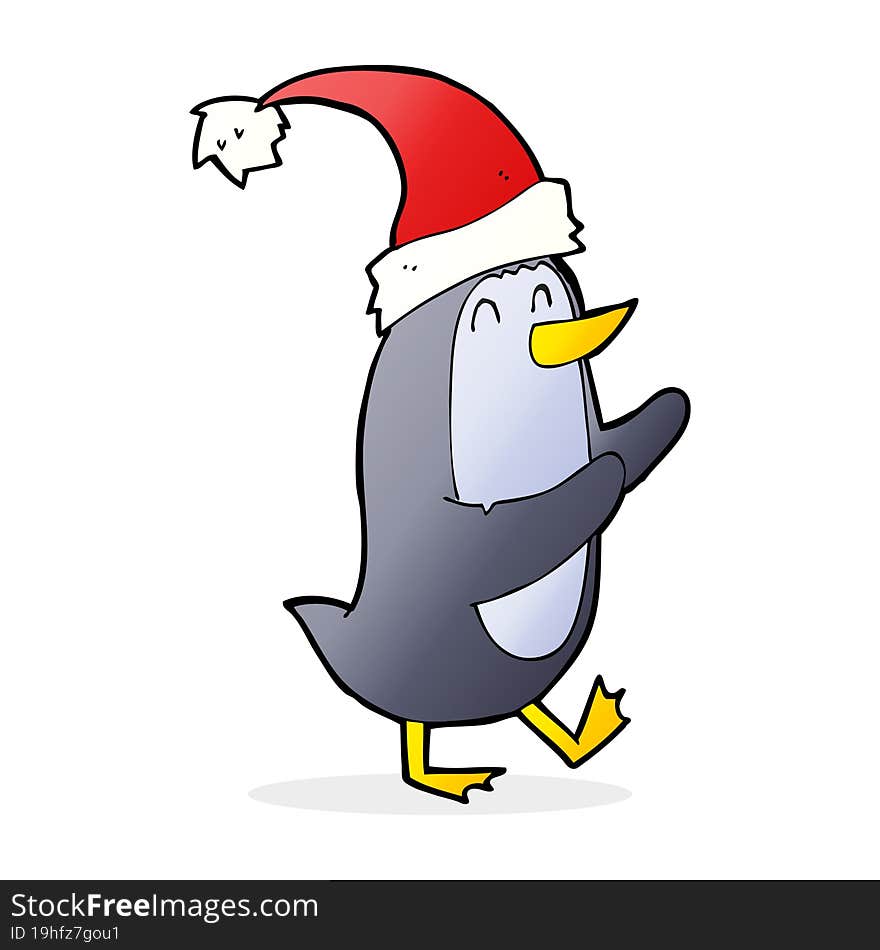 cartoon christmas penguin