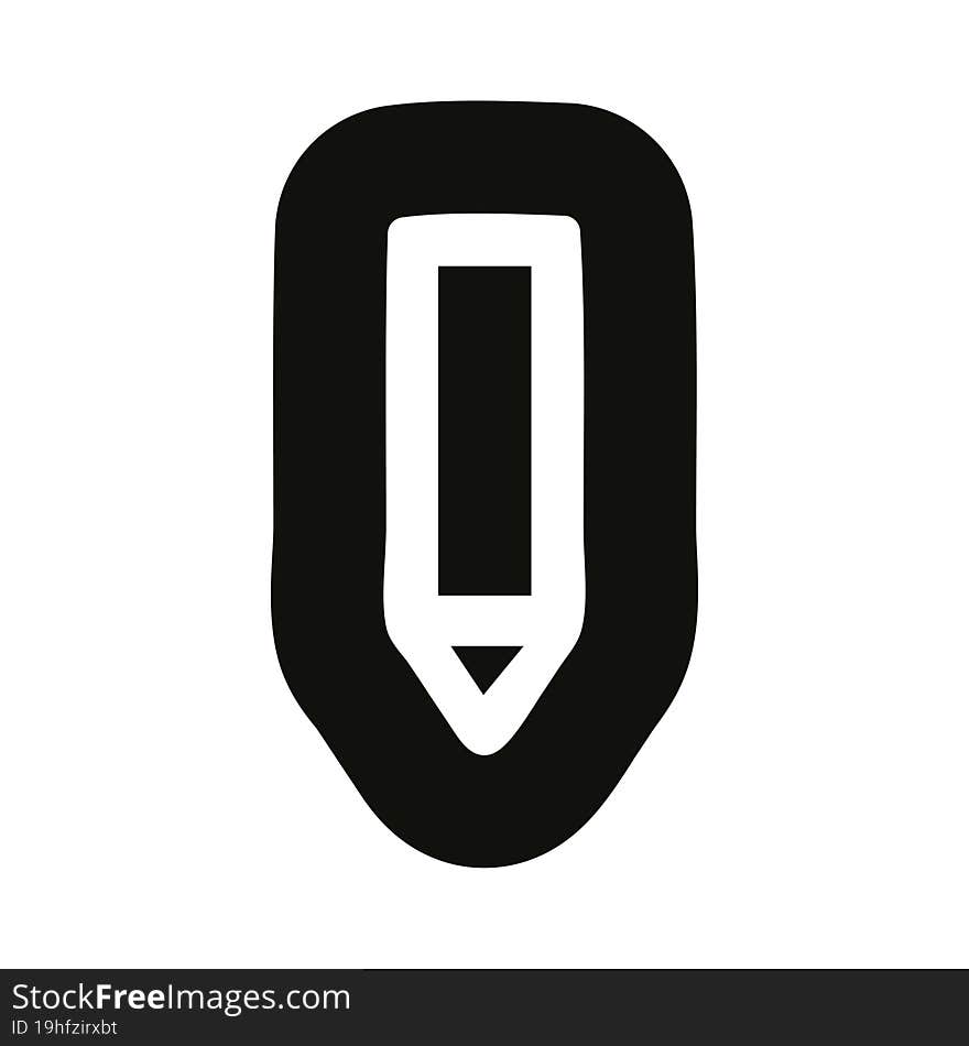 simple pencil icon symbol