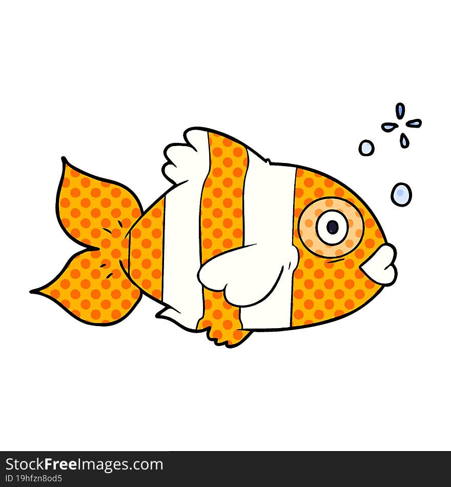 cartoon exotic fish. cartoon exotic fish