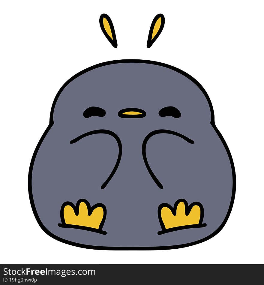 cartoon of a cute little penguin