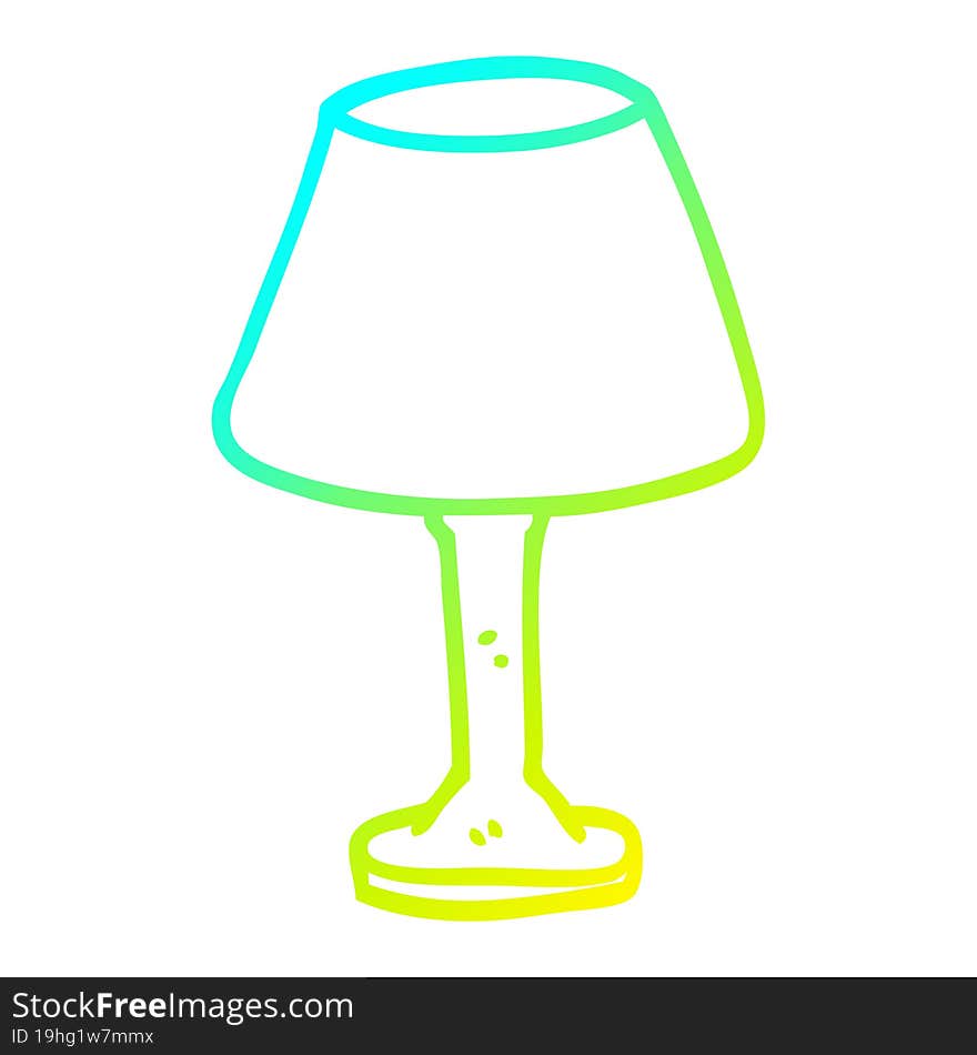 cold gradient line drawing cartoon decorative lamp