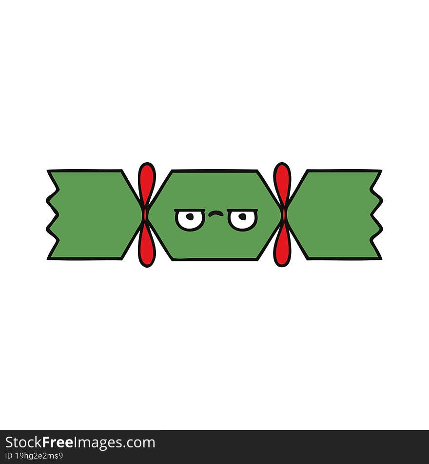 cute cartoon of a christmas cracker