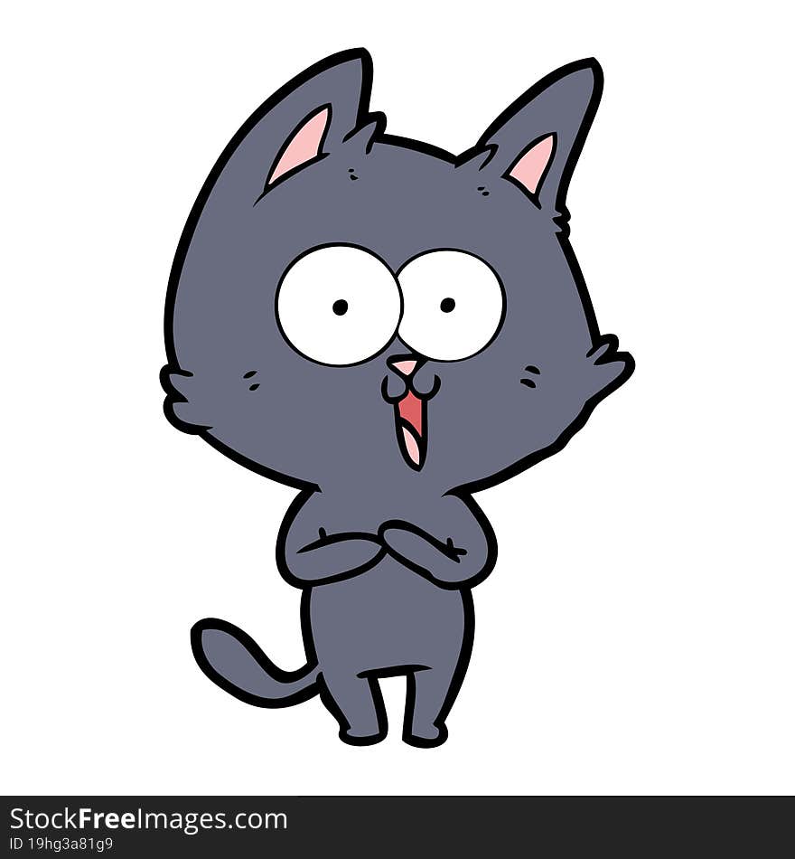 funny cartoon cat. funny cartoon cat