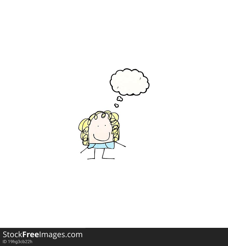 child\'s drawing of a happy woman