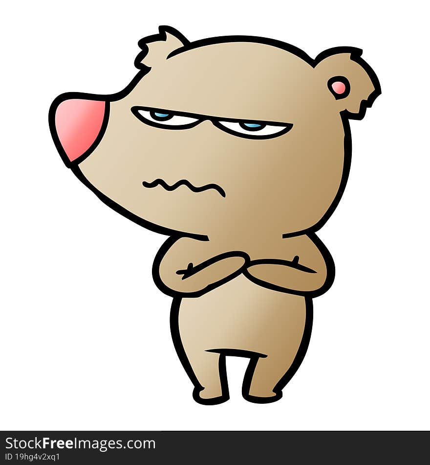 angry bear cartoon. angry bear cartoon