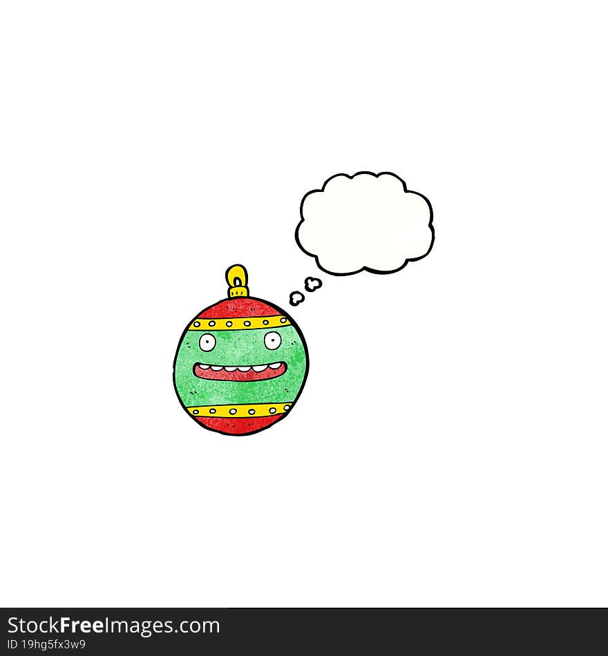 Christmas Bauble Cartoon Character