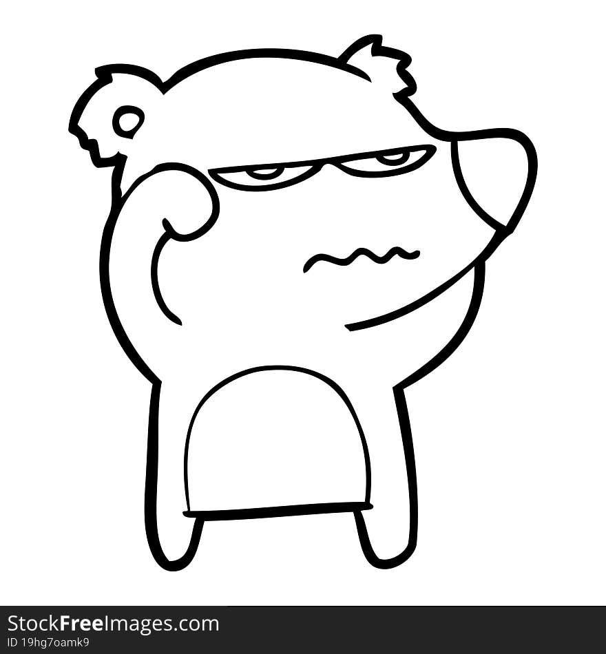 angry bear polar cartoon. angry bear polar cartoon