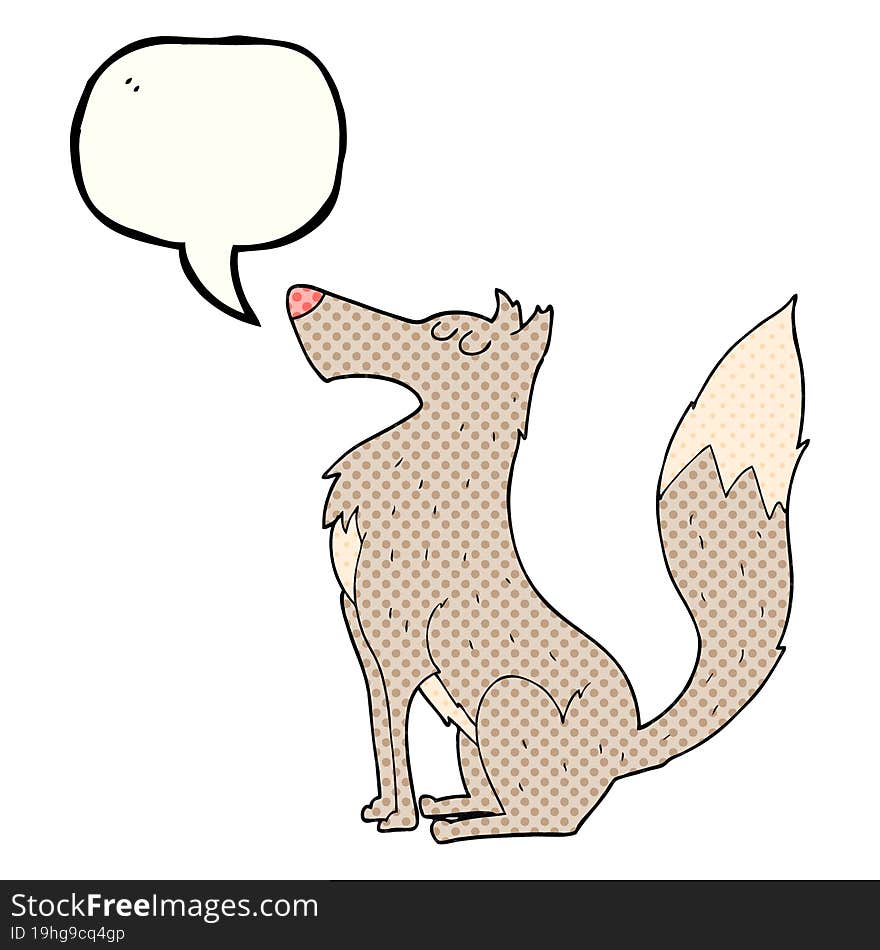 comic book speech bubble cartoon wolf