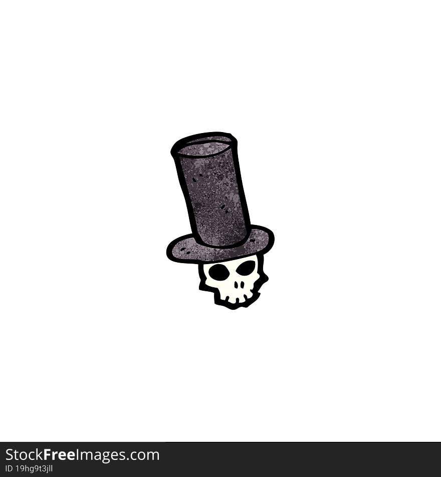 skull in top hat cartoon