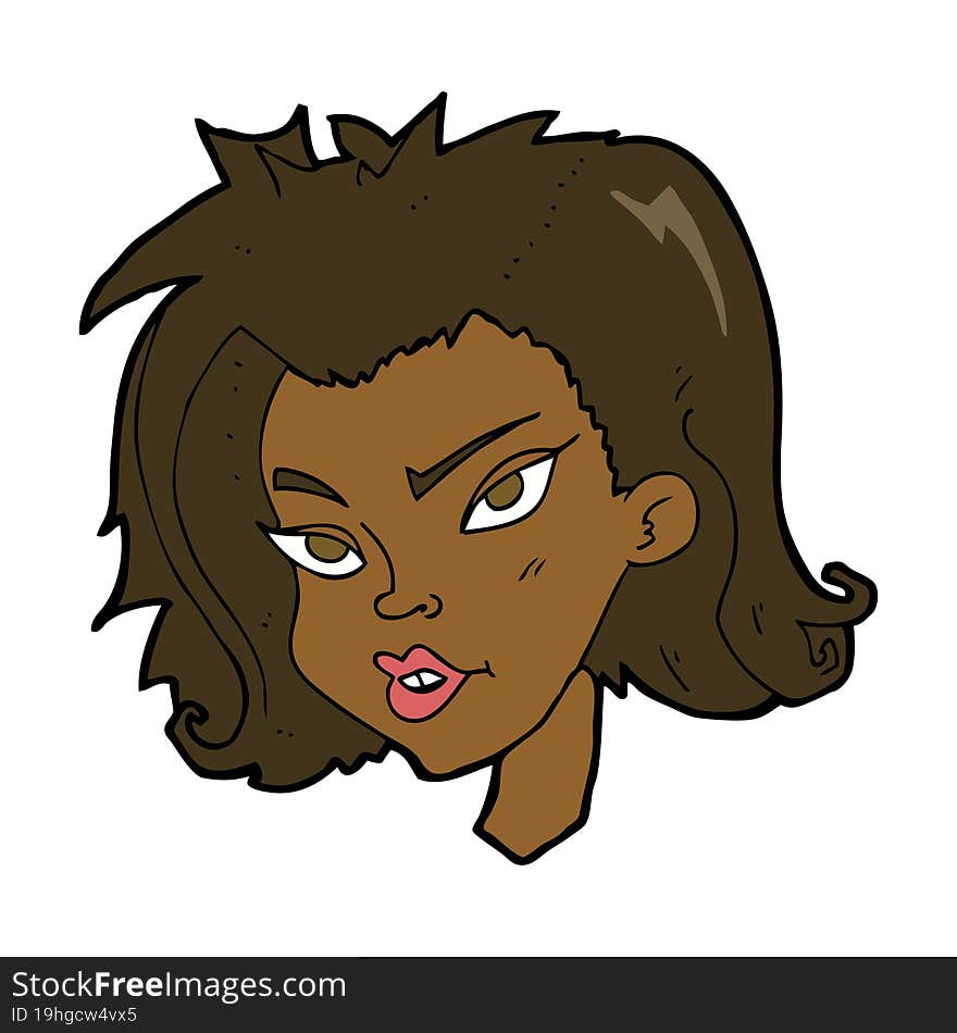 Cartoon Female Face