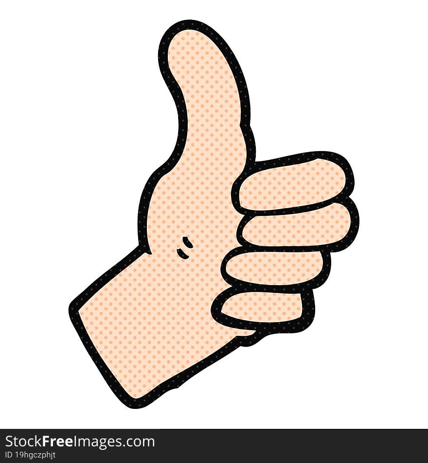 cartoon thumbs up sign