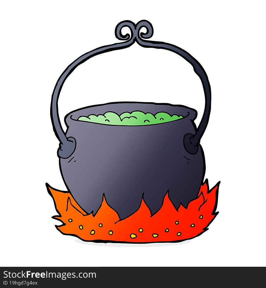 Cartoon Witch S Cauldron