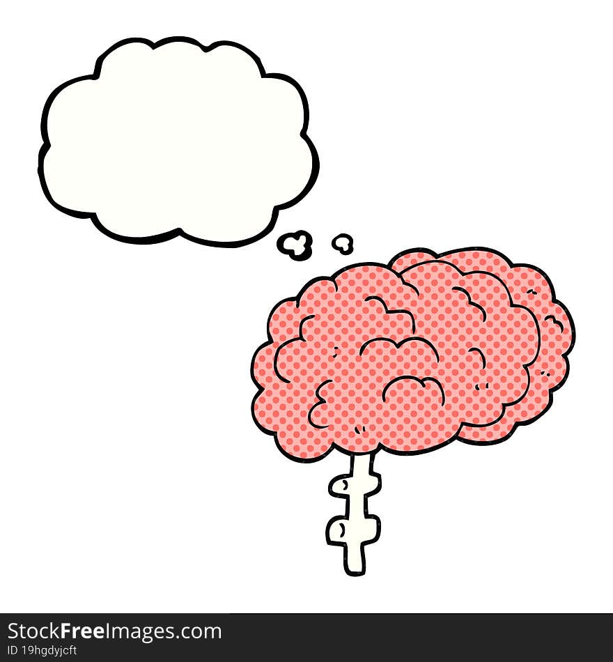 Thought Bubble Cartoon Brain