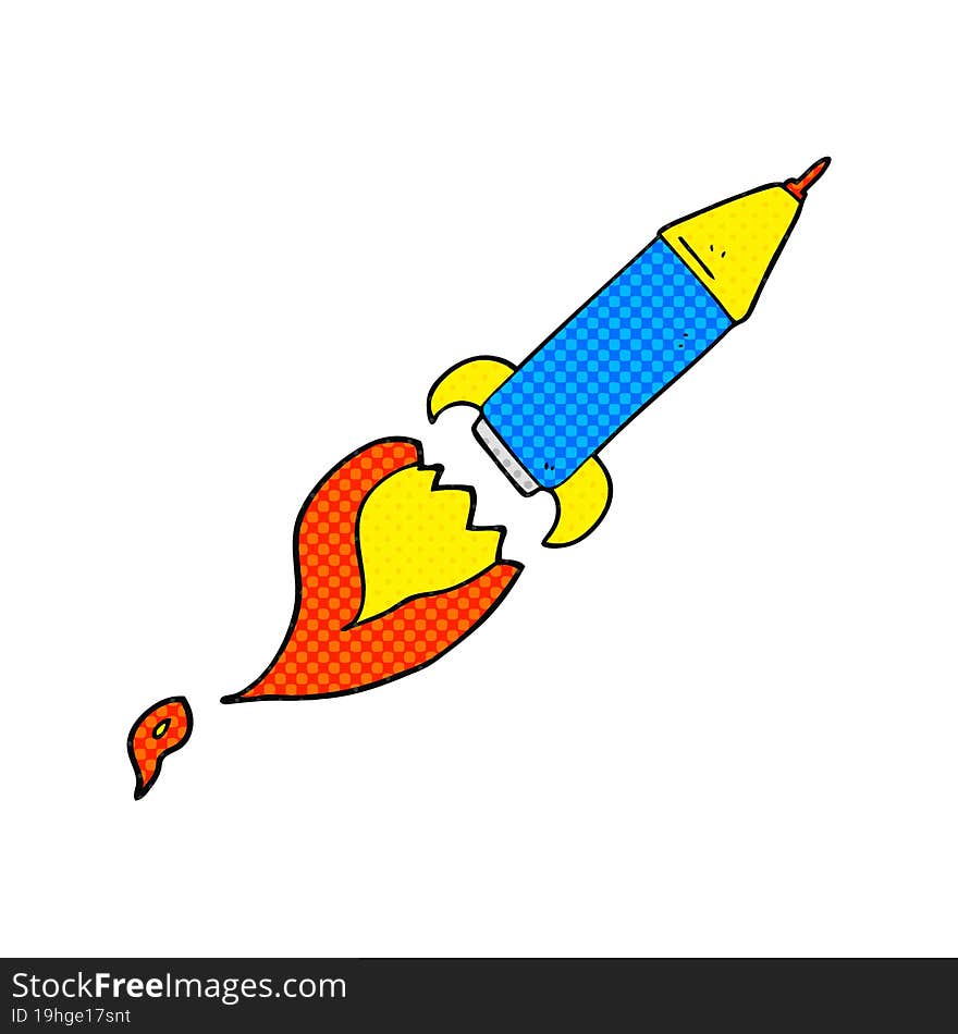 cartoon rocket