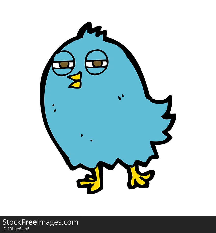 funny cartoon bird