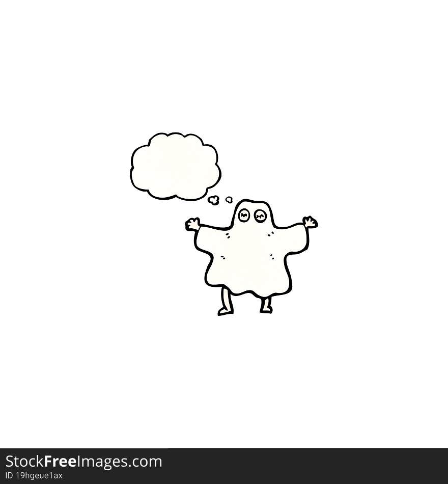 Cartoon Man In Ghost Costume