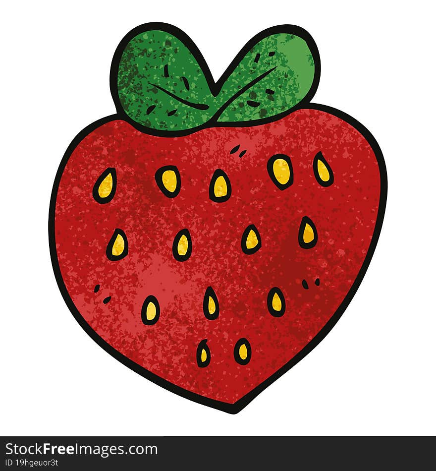 cartoon doodle strawberry fr