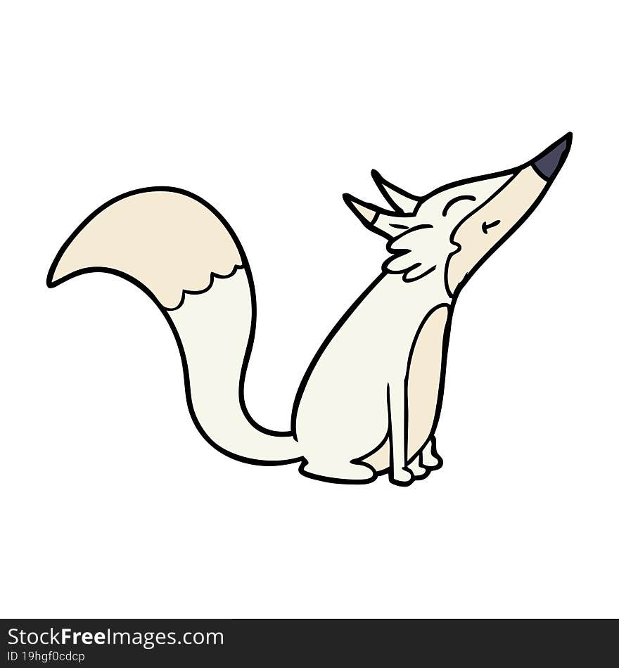 cartoon arctic fox. cartoon arctic fox