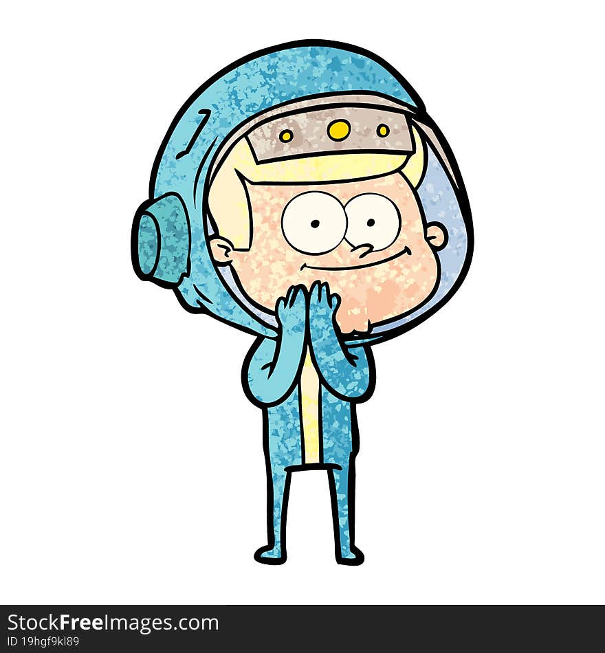 happy astronaut cartoon. happy astronaut cartoon