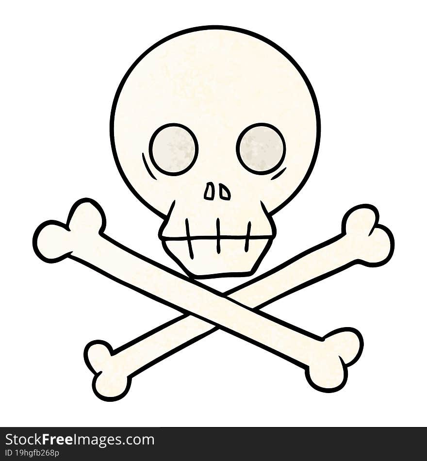 cartoon skull and crossbones. cartoon skull and crossbones