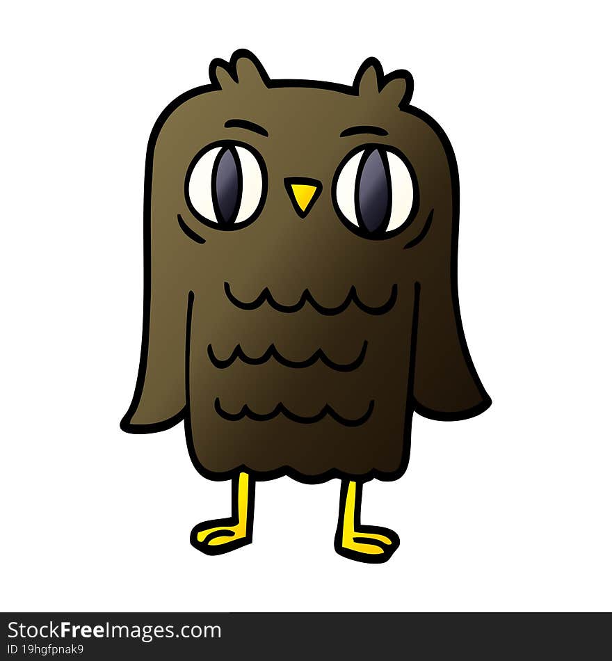 cartoon doodle owl