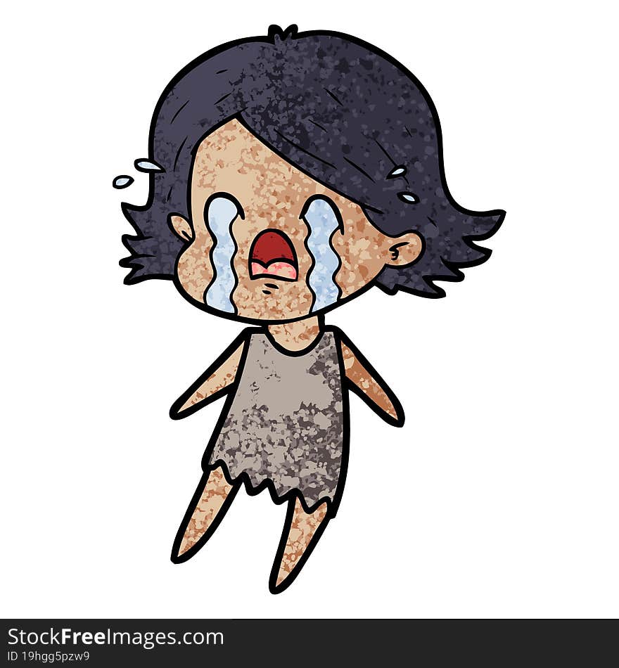 cartoon woman crying. cartoon woman crying