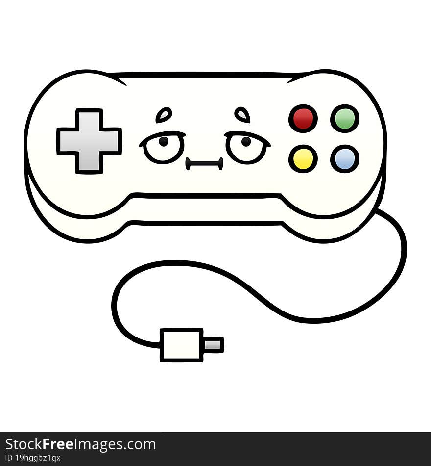 Gradient Shaded Cartoon Game Controller